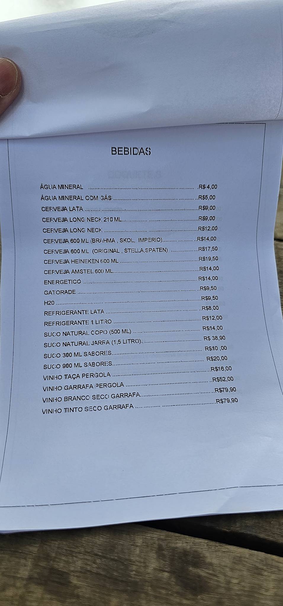 Pesque e Solte Peixe & Boi cardápio