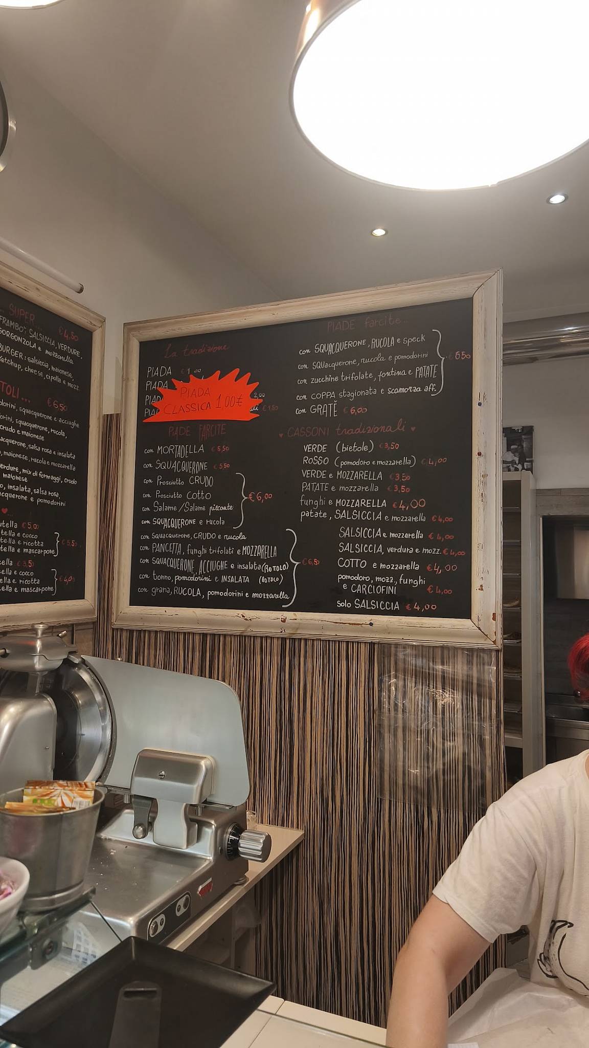 Menu di Piada e Cassoni Ciana e Monda 