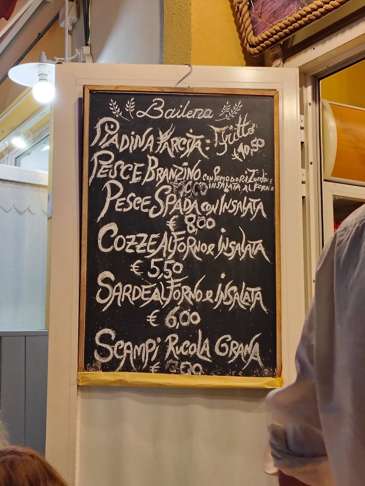 Menu di Piadineria Bailena 