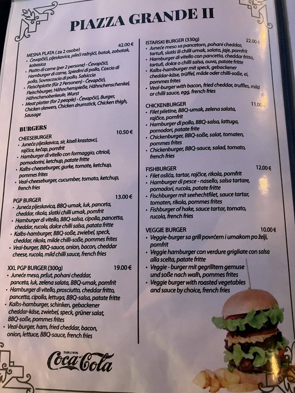 Menu di Piazza Grande II 