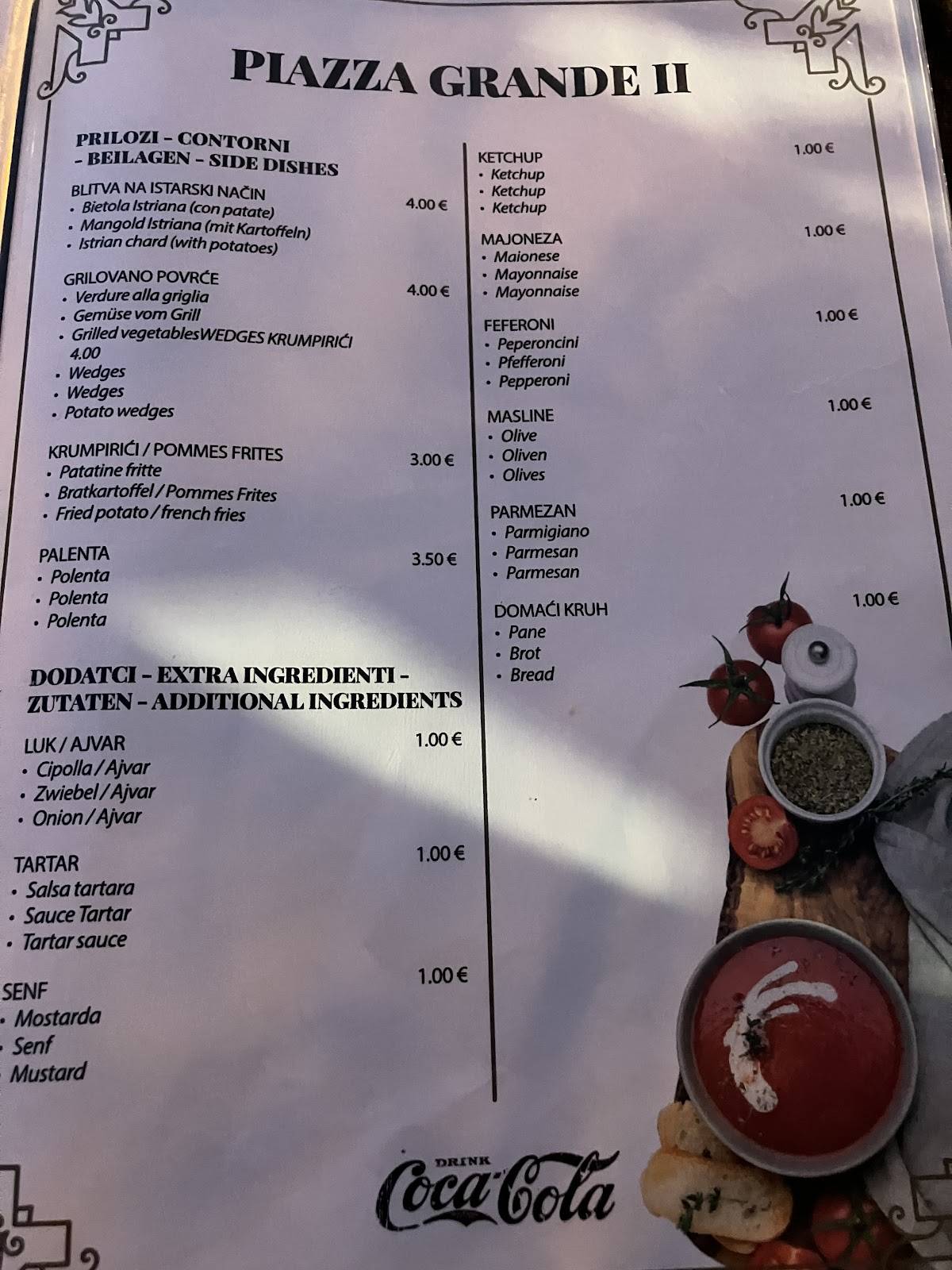 Menu di Piazza Grande II 