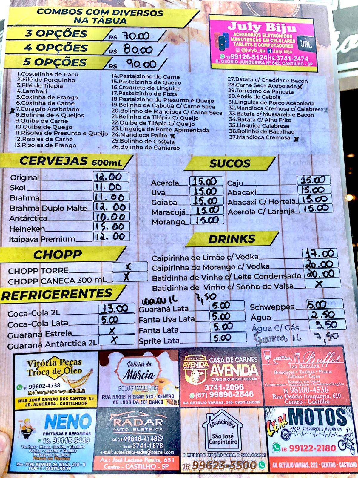 PIMENTA'S BEER cardápio