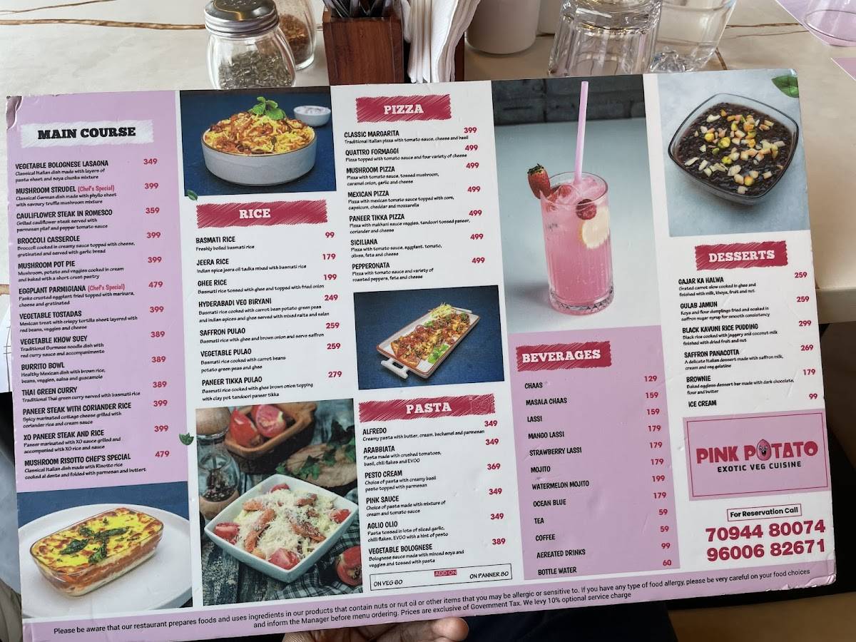 Pink Potato - Velachery menu