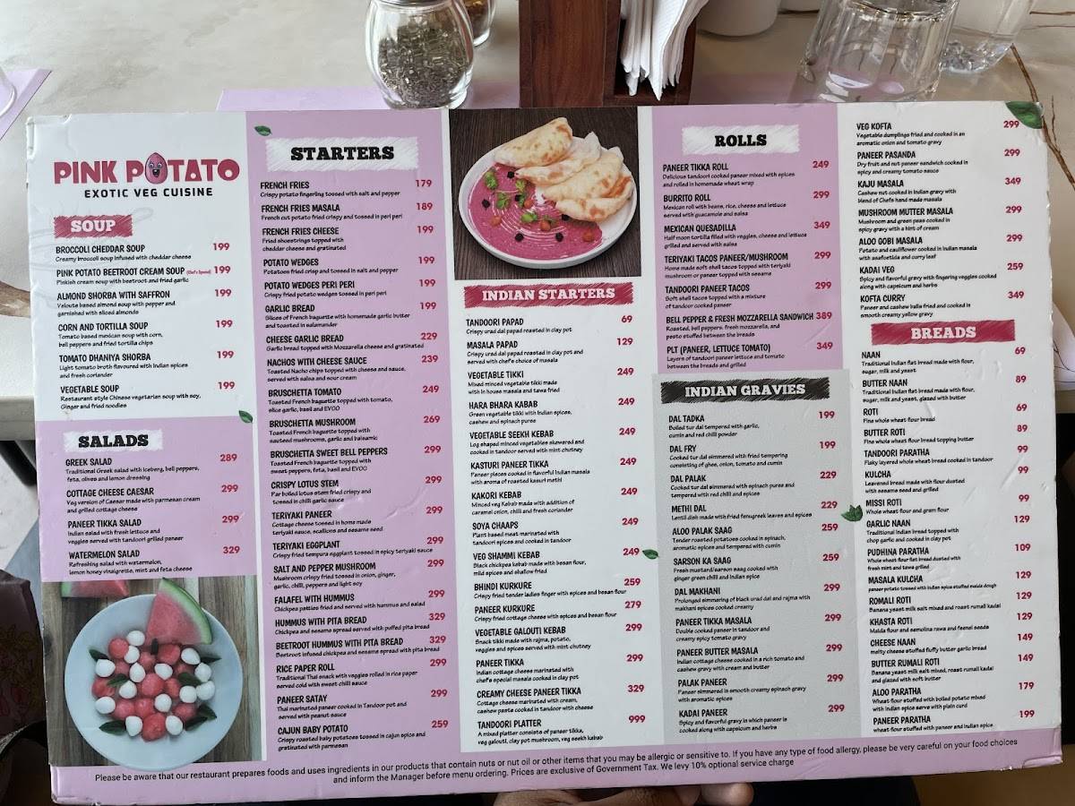 Pink Potato - Velachery menu