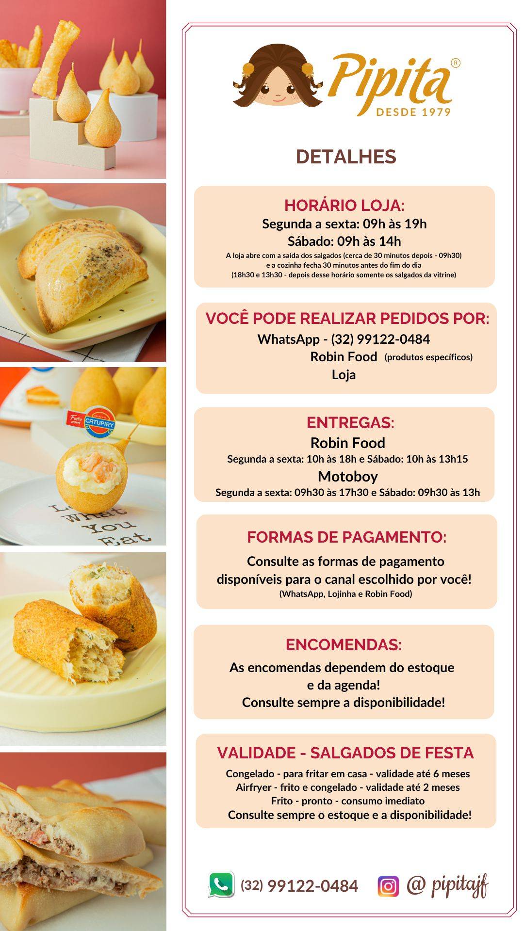 Pipita cardápio