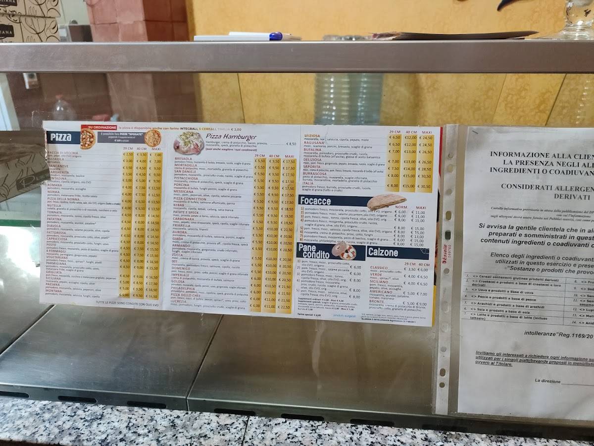 Menu di Pizza Connection 