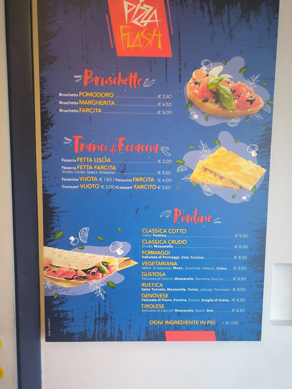Menu di Pizza Flash 