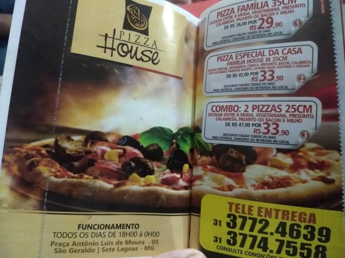 Pizza House Pizzaria em Sete Lagoas cardápio