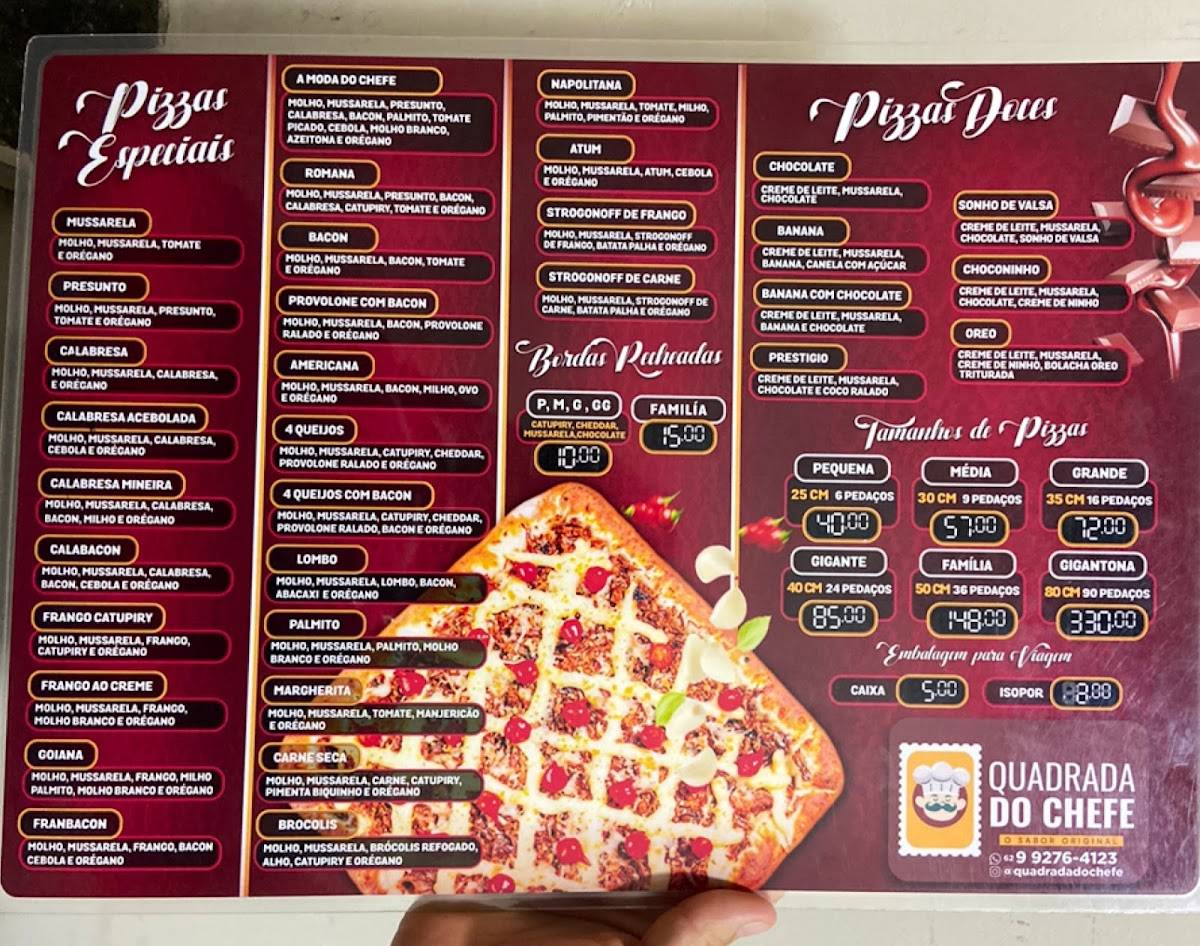Pizza Quadrada Di Casa cardápio