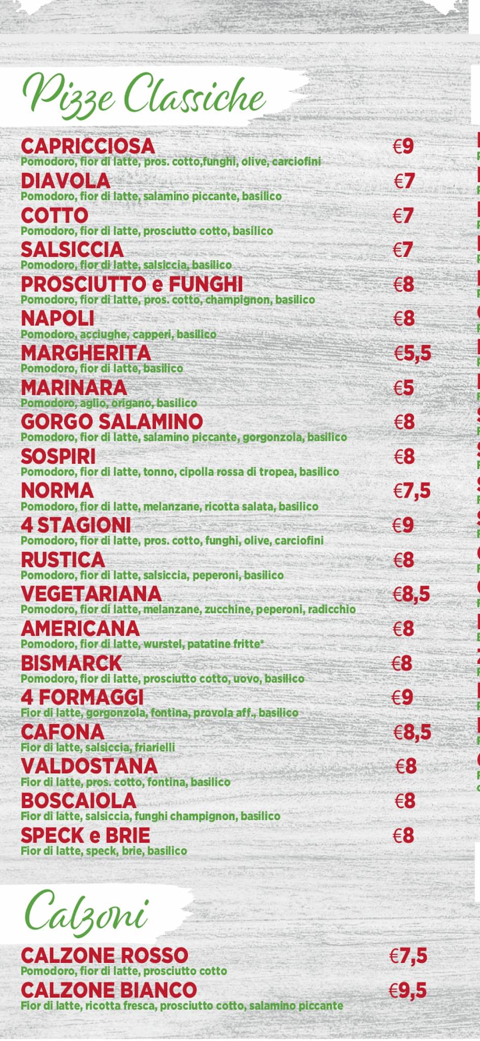 Menu di Pizza&Cake 