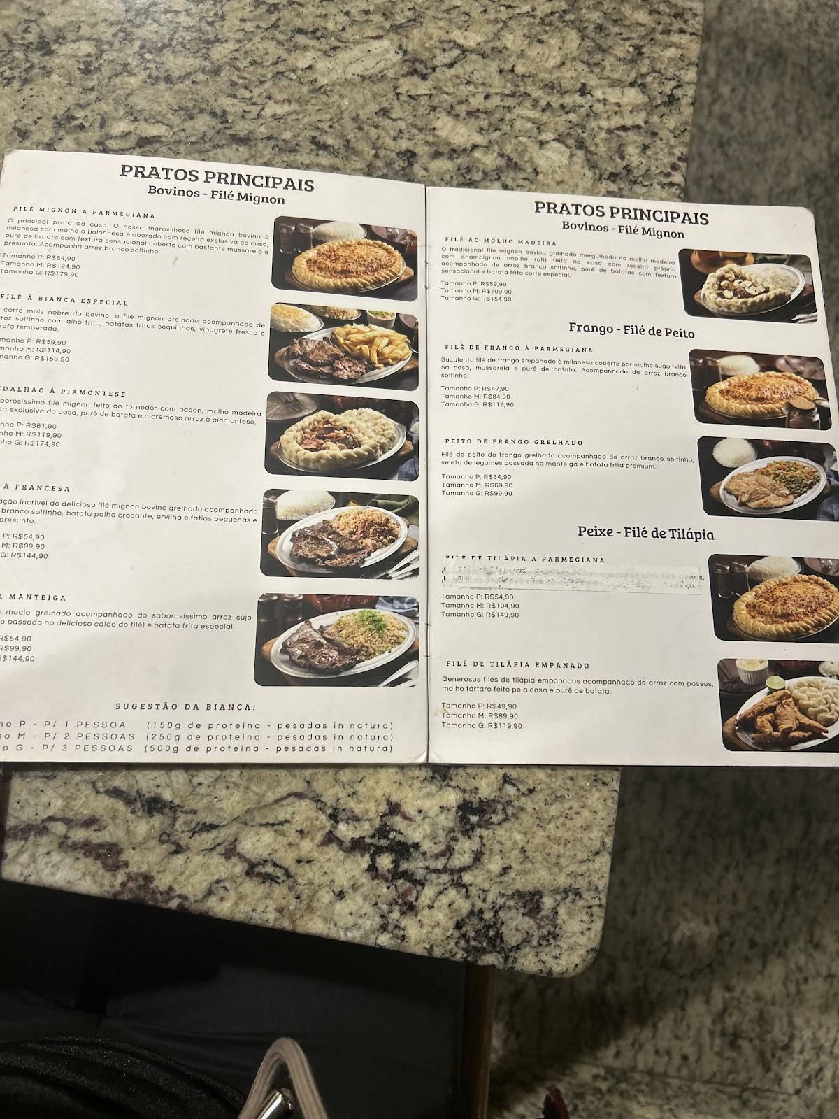 Pizzaria Bianca - Desde 1977 cardápio