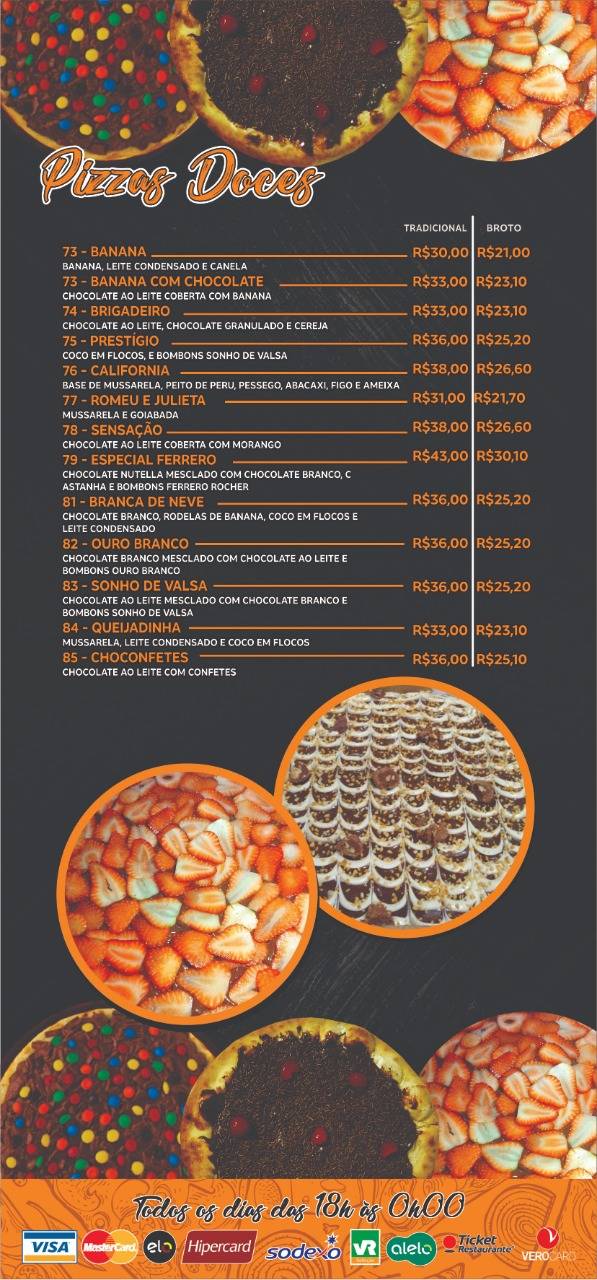 Pizzaria Bianka's cardápio