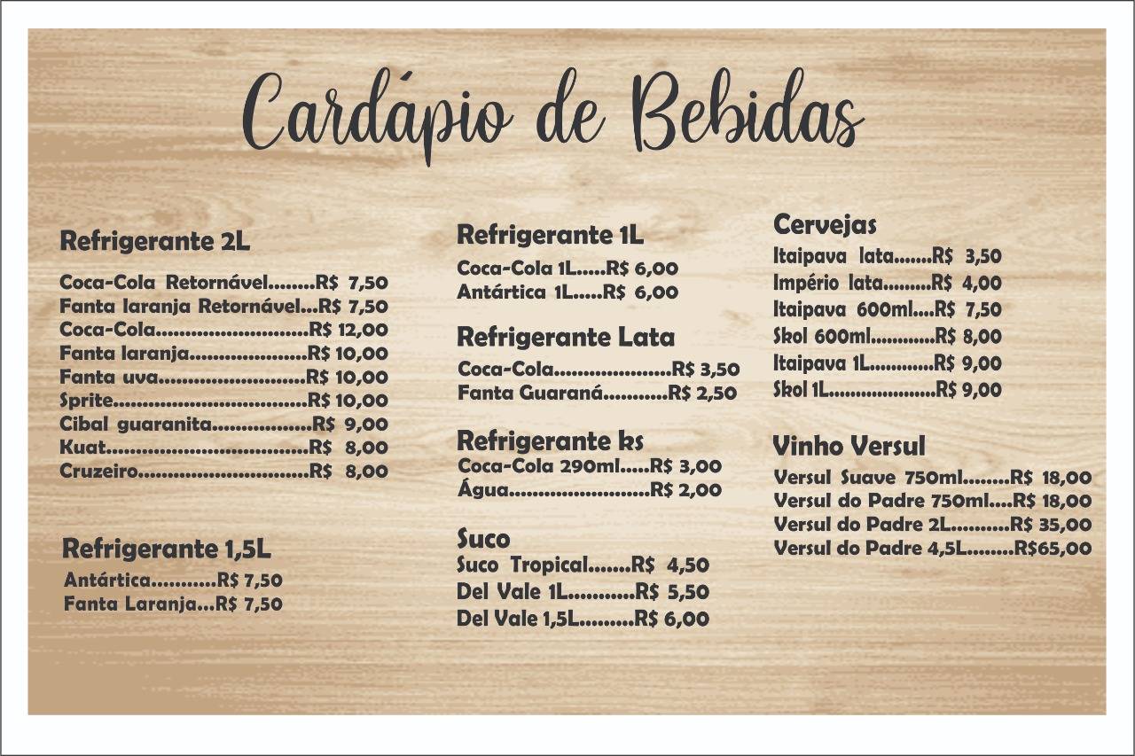 Pizzaria Rodrigues cardápio
