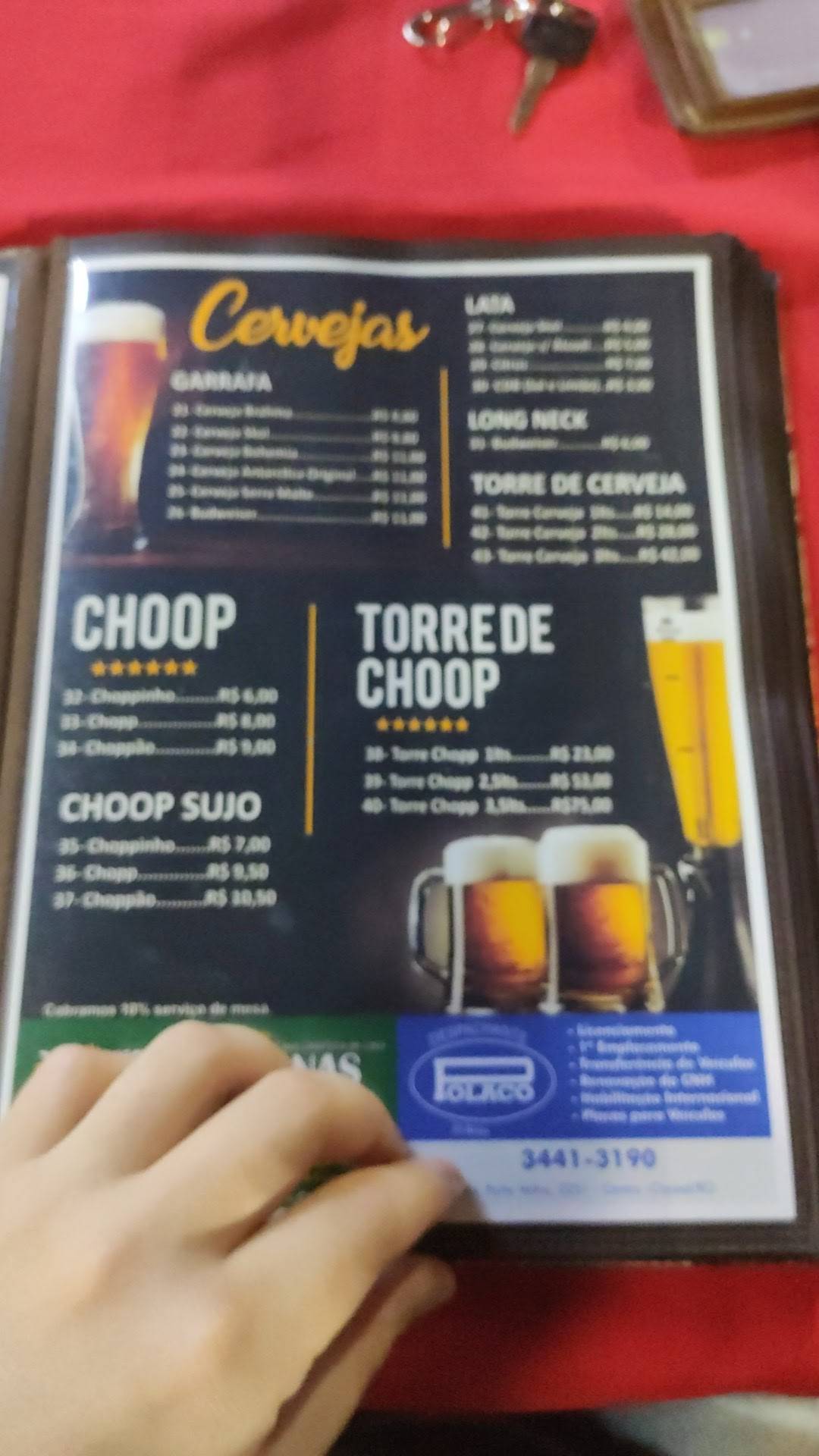 Pizzaria Sampa em Cacoal cardápio