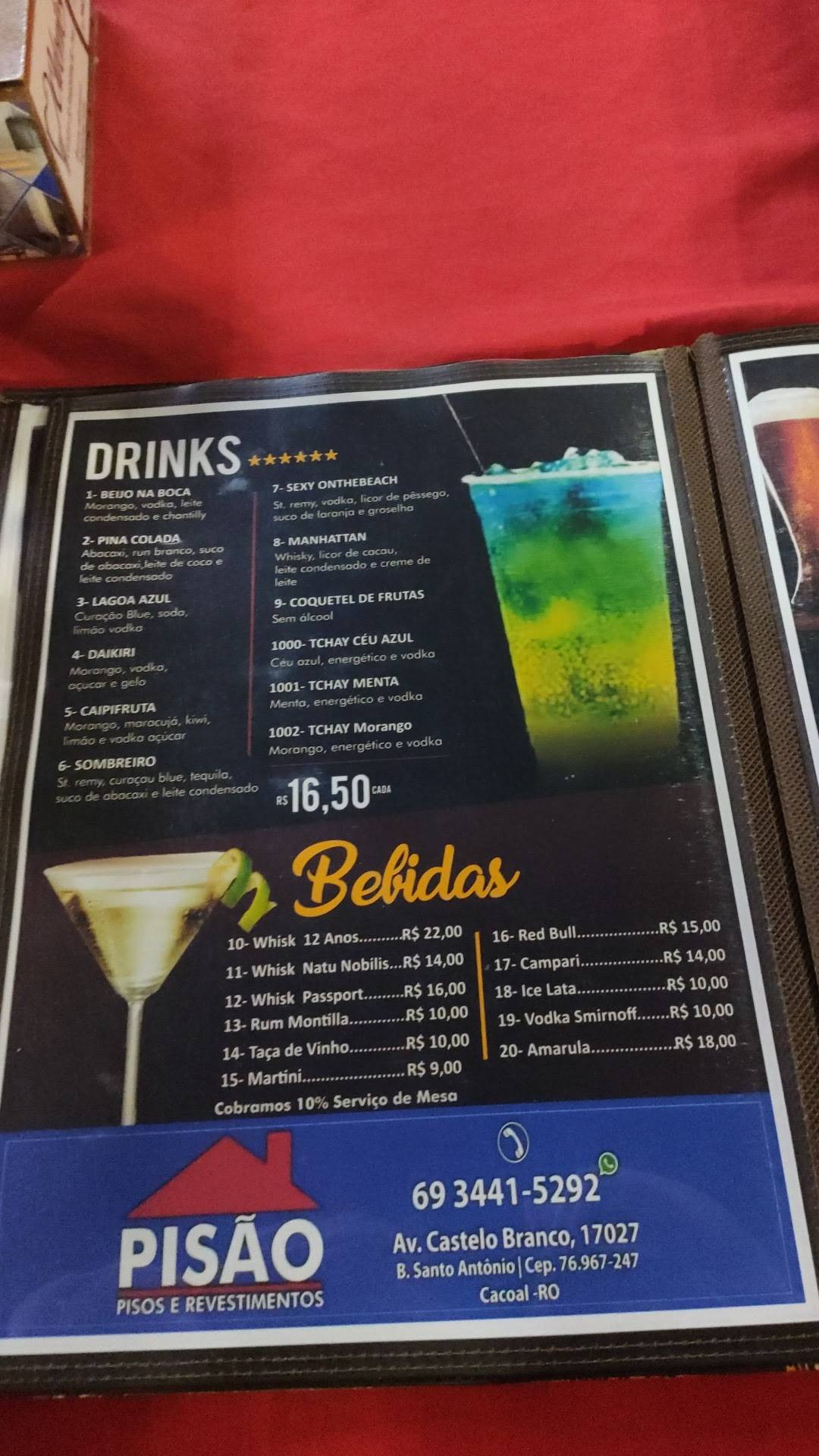 Pizzaria Sampa em Cacoal cardápio