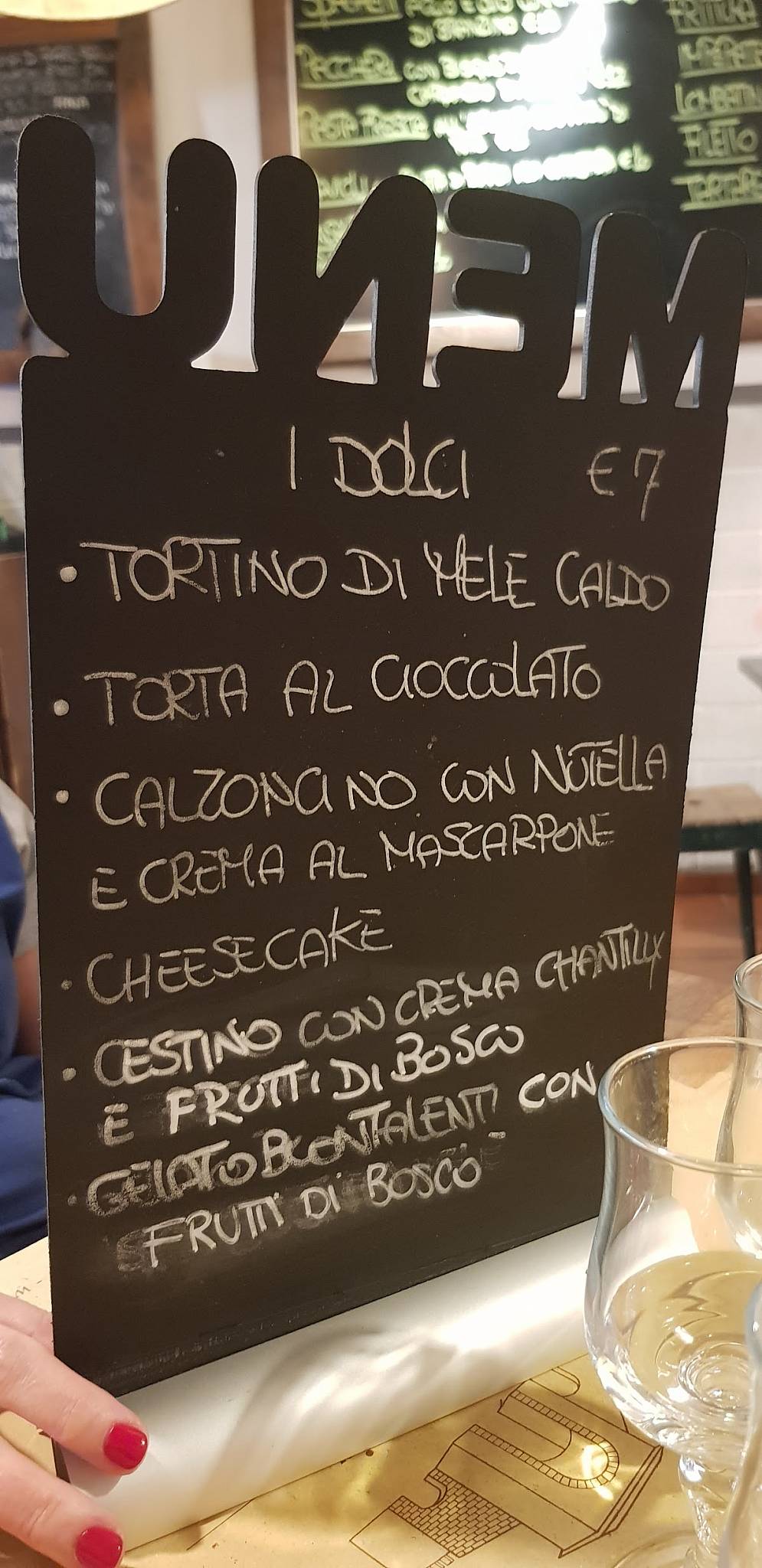 Menu da Pizzeria Antica Porta, Firenze