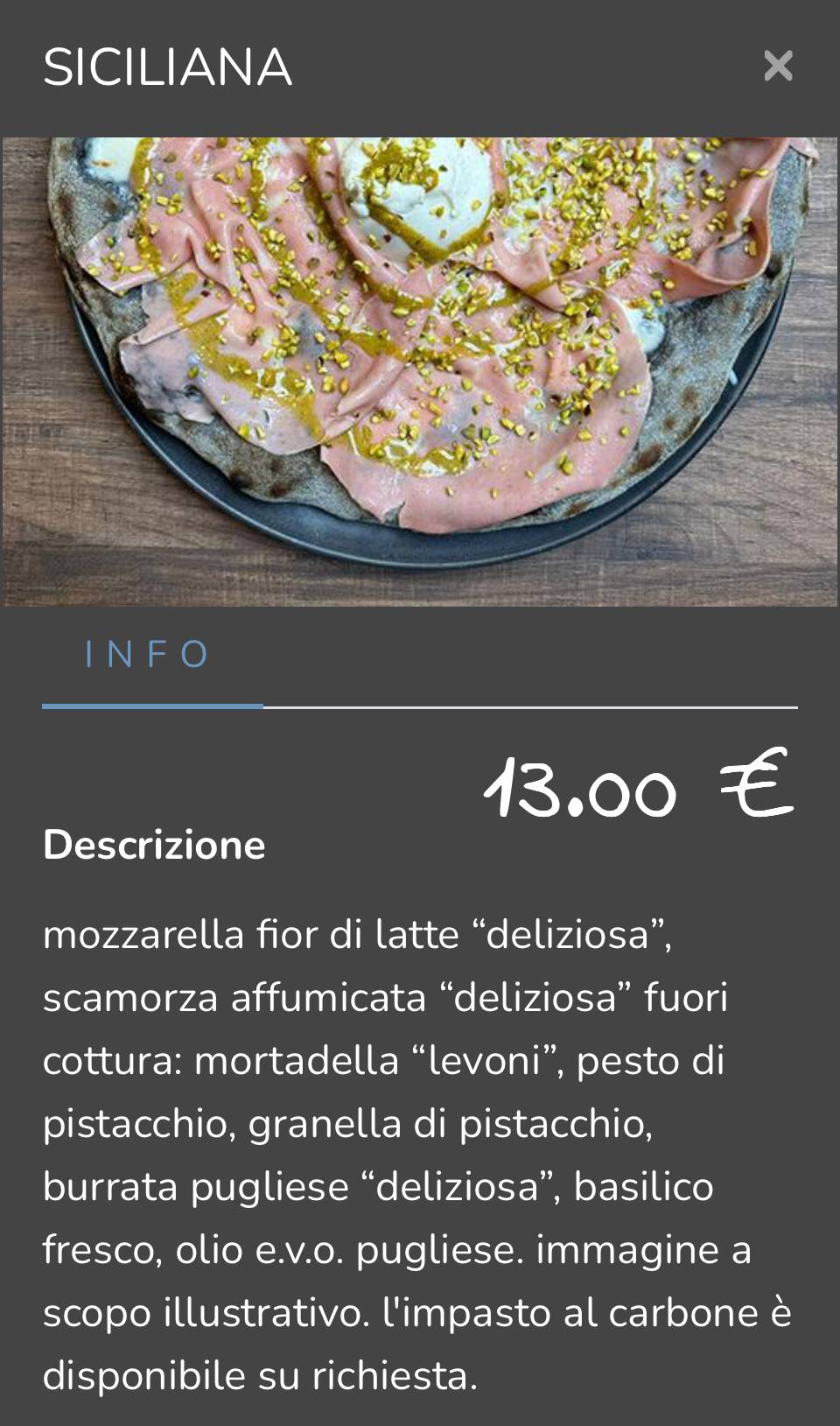 Menu di Pizzeria Celsius Lecce 
