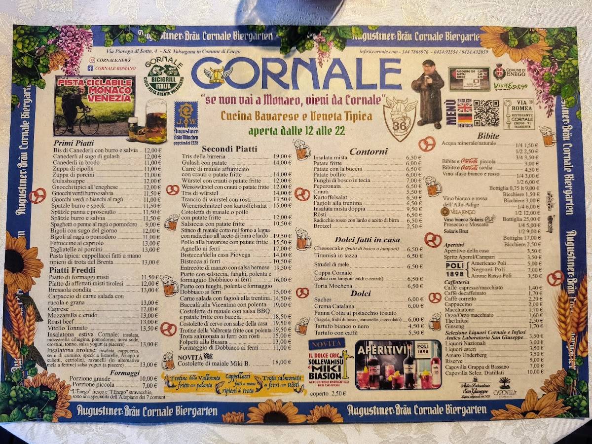 Menu di Birreria Cornale 