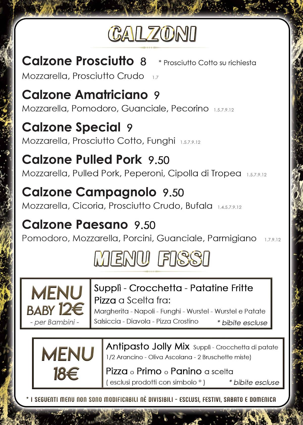 Menu di Jolly Ristorante Pizzeria 