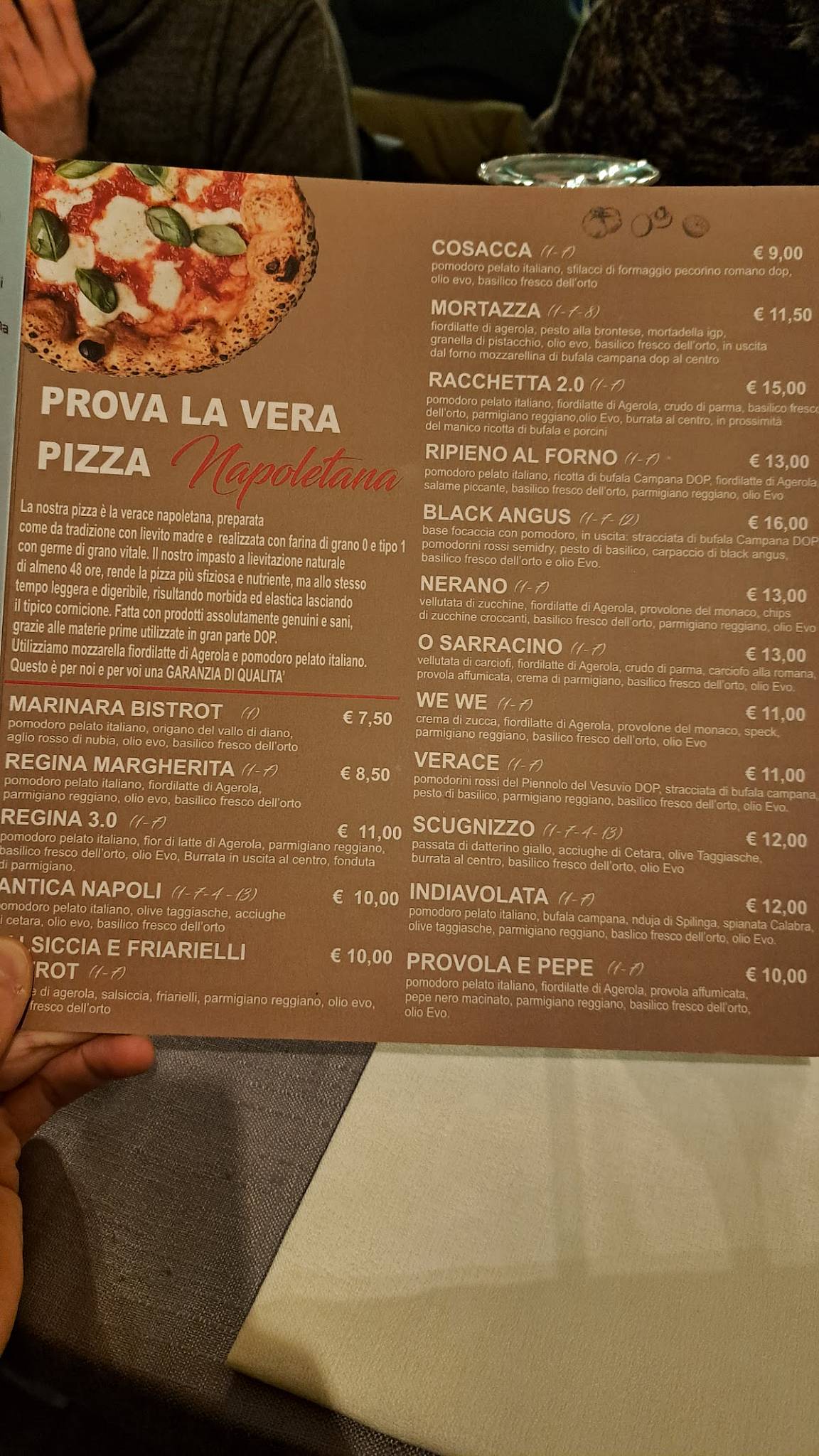 Menu di Pizzeria napoletana Lanterna bistrot dal 1995 