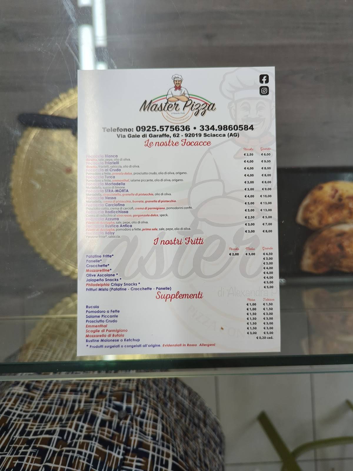 Menu di Pizzeria Master Pizza 