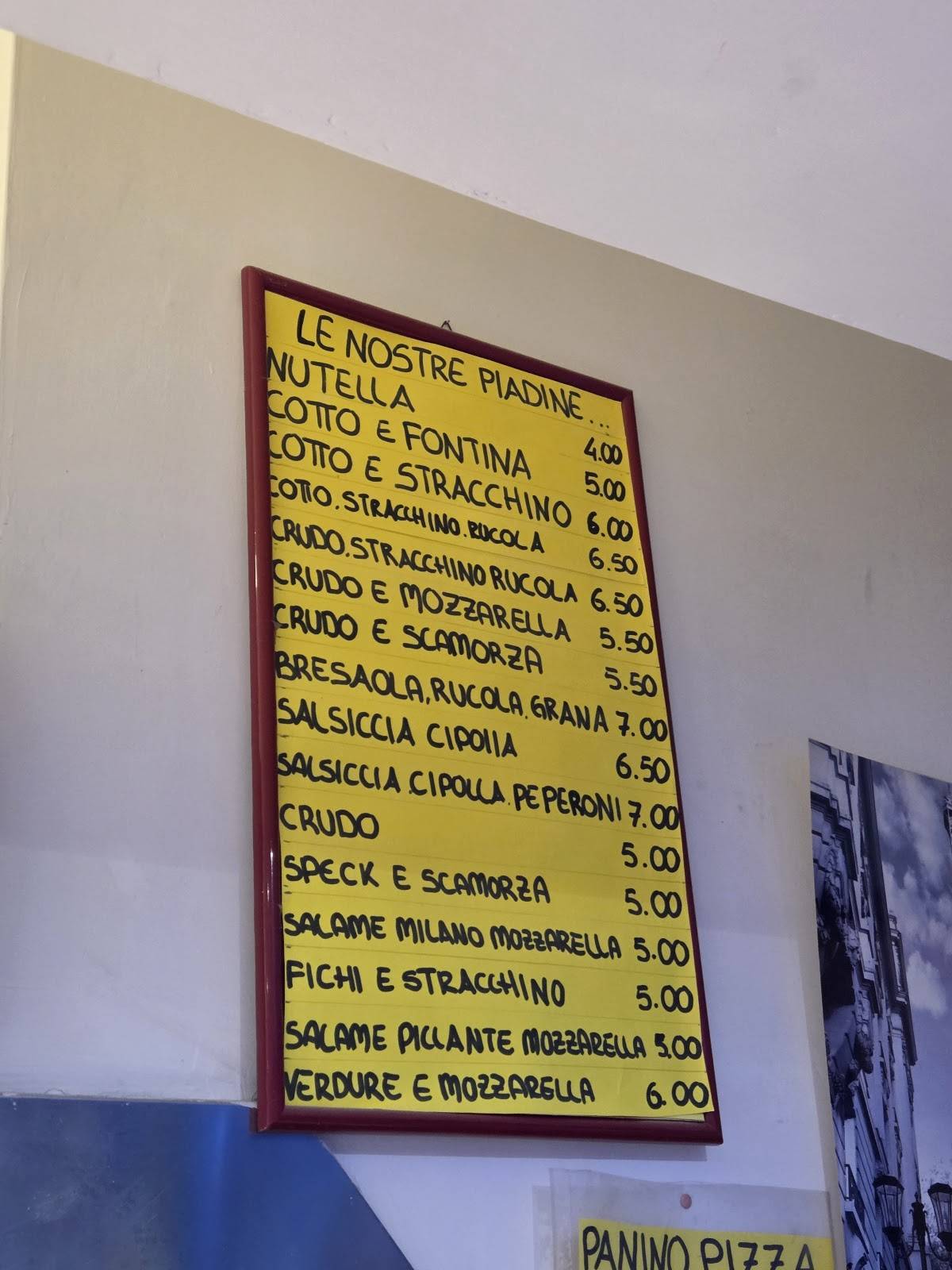 Menu di Pizzeria Mille Gusti Rimini 