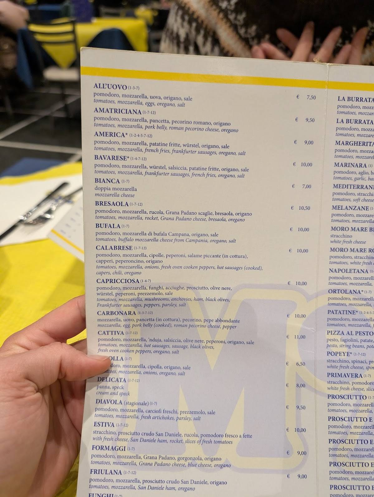 Menu di Moromare 