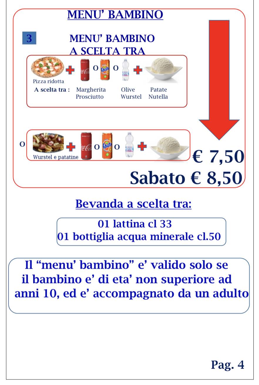 Menu di Pizzeria Paluna Di Figus E. 