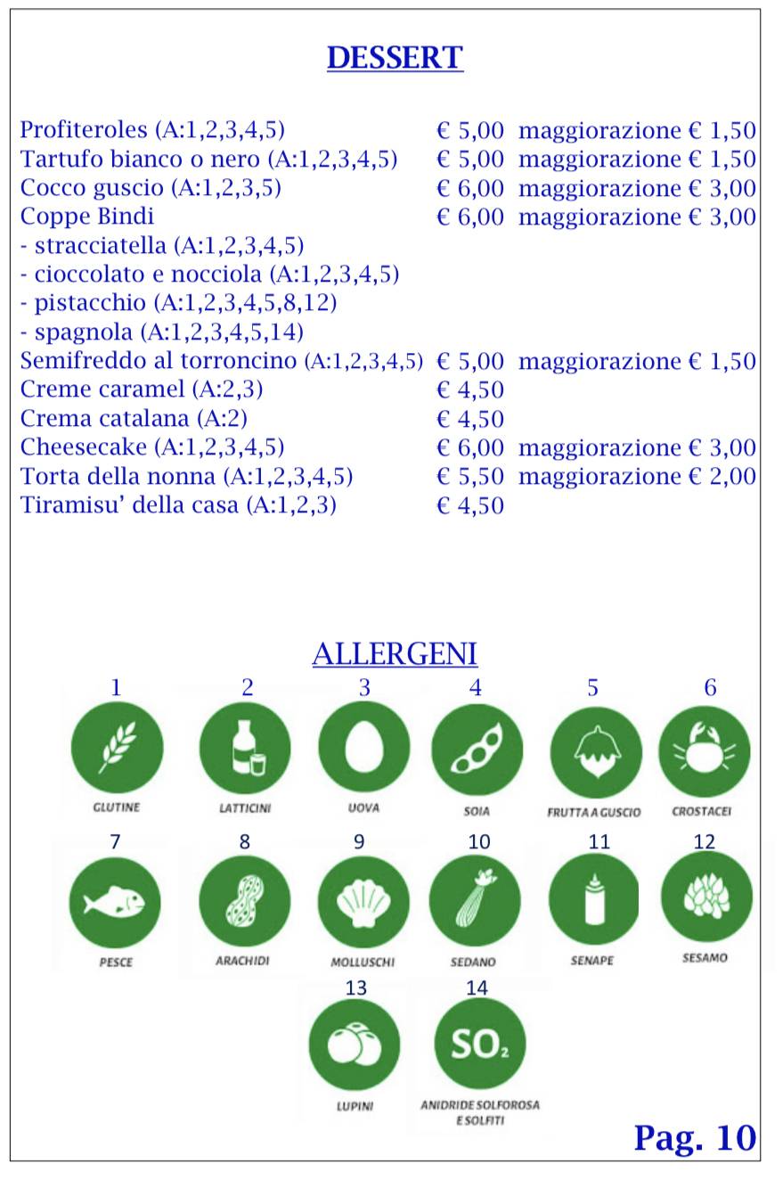 Menu di Pizzeria Paluna Di Figus E. 