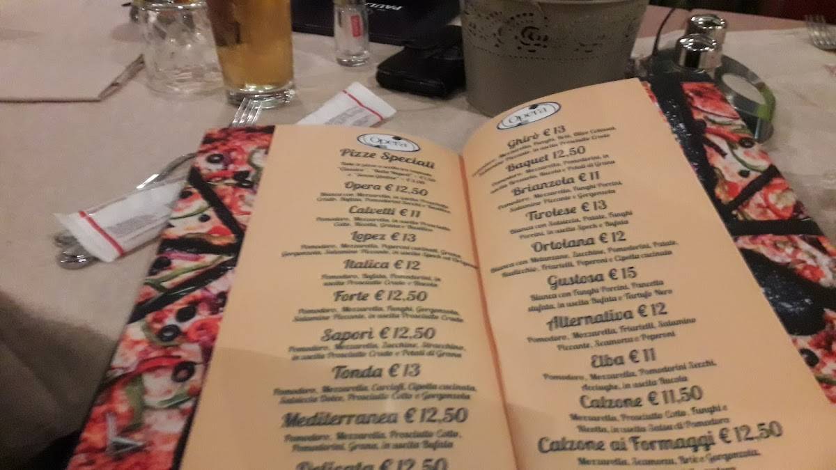 Menu di OPERA Ristorante & Pizzeria 