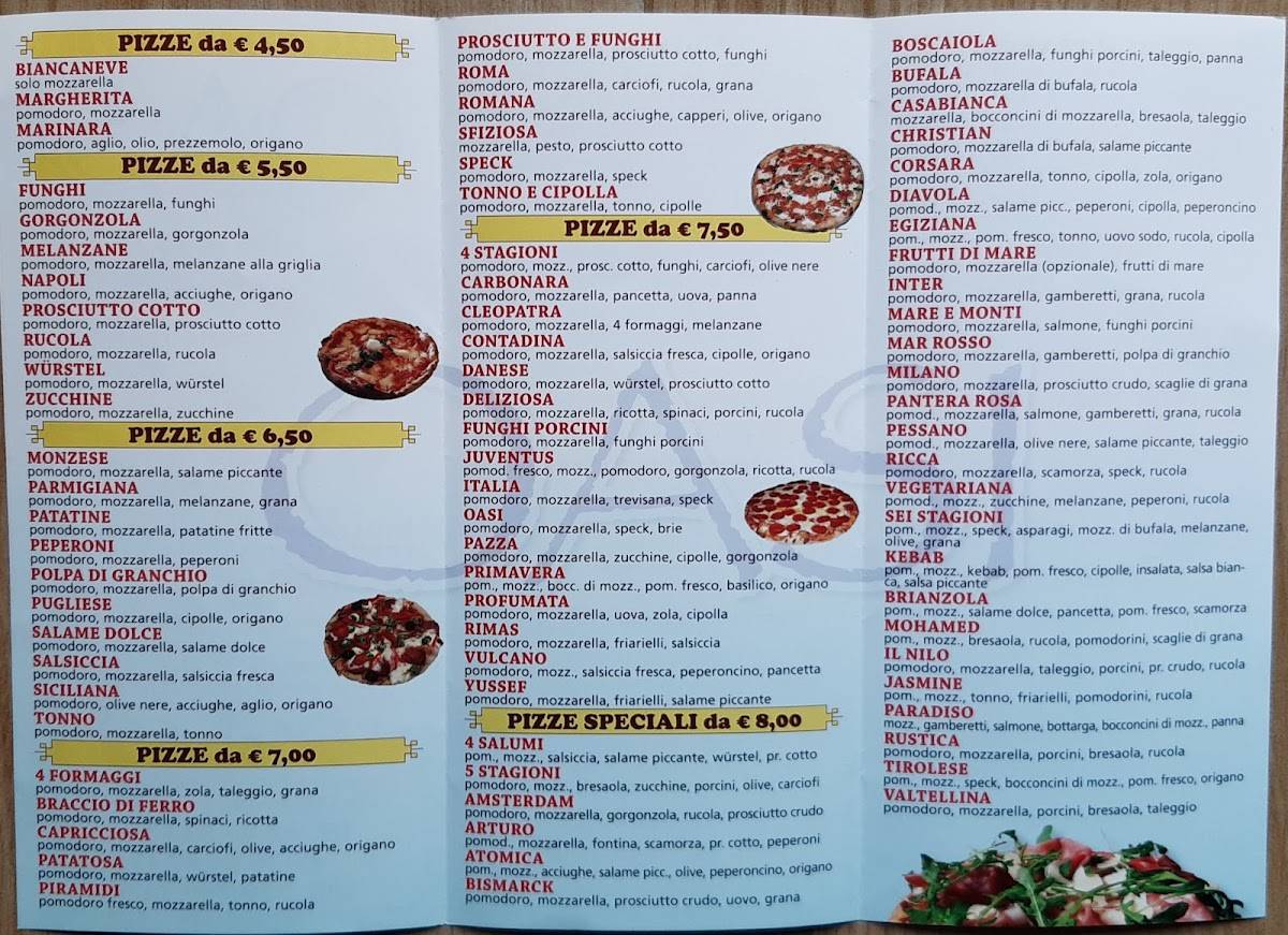 Menu di Pizzeria Oasi 