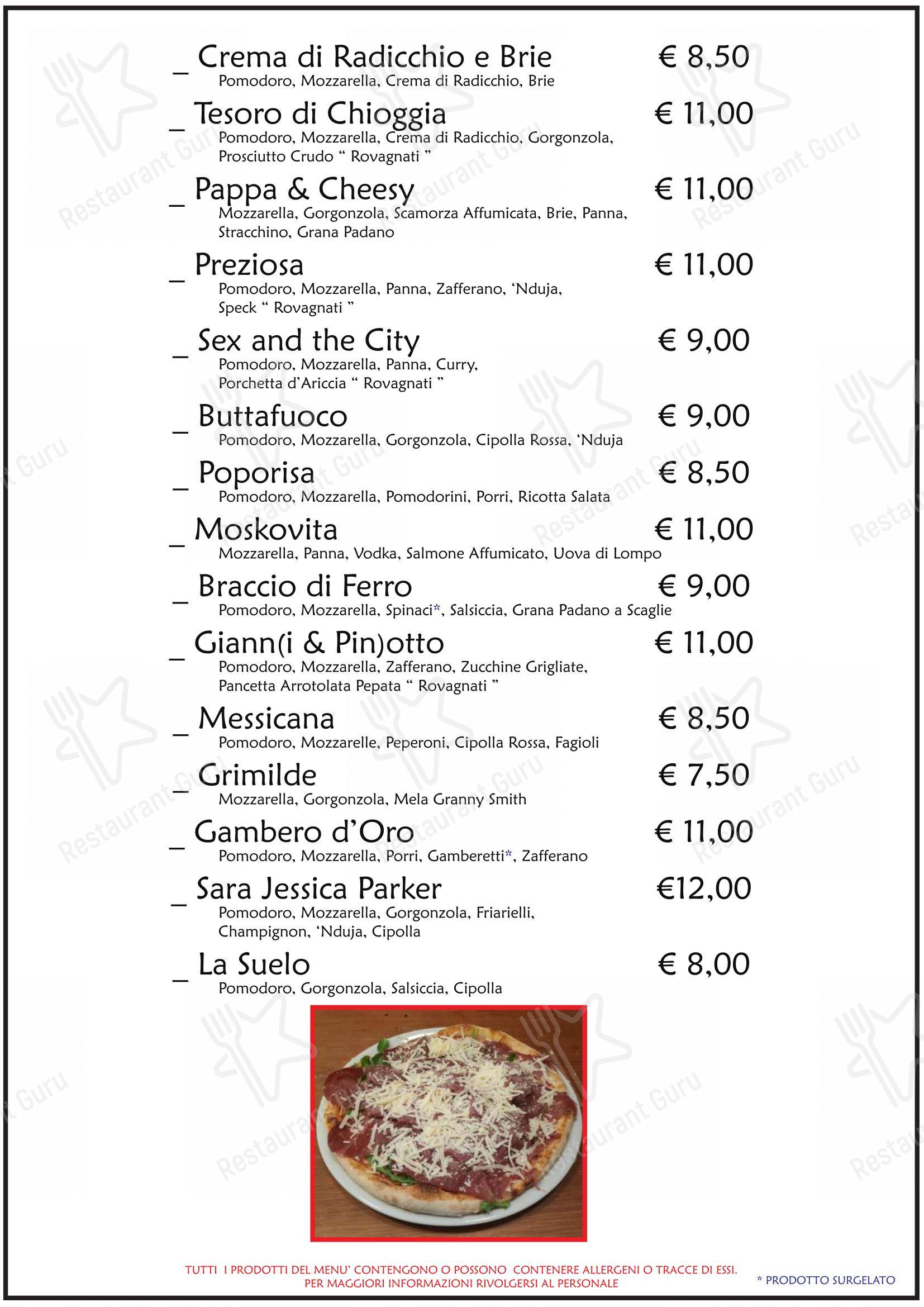 Menu di Pizzeria Pappa & Ciccia - Menu