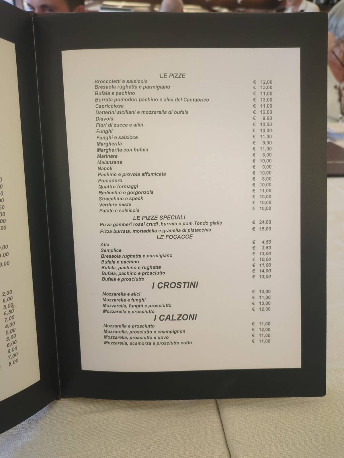 Menu de Ristorante Cuccurucu'