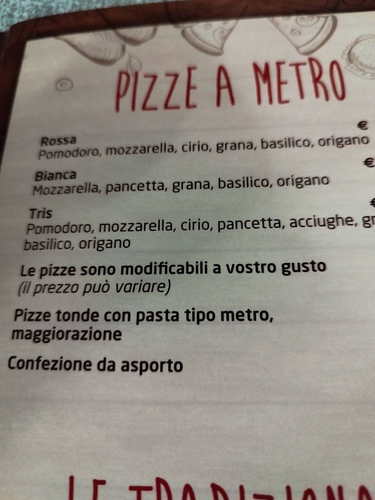 Menu di Pizzeria Ristorante Lui E Lei 