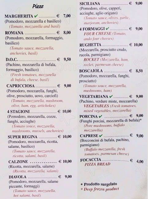 Menu di Sugo d'Oro 
