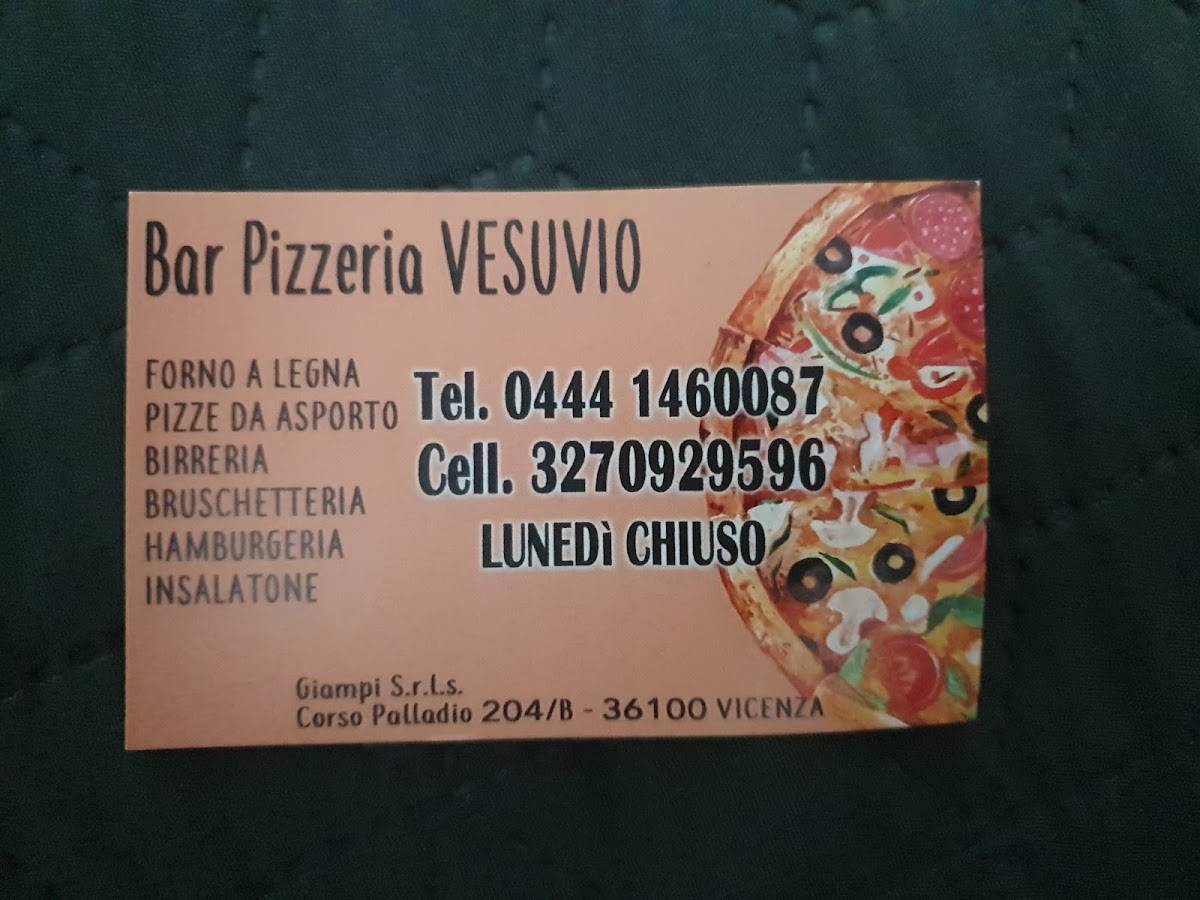 Menu di Pizzeria Vesuvio 
