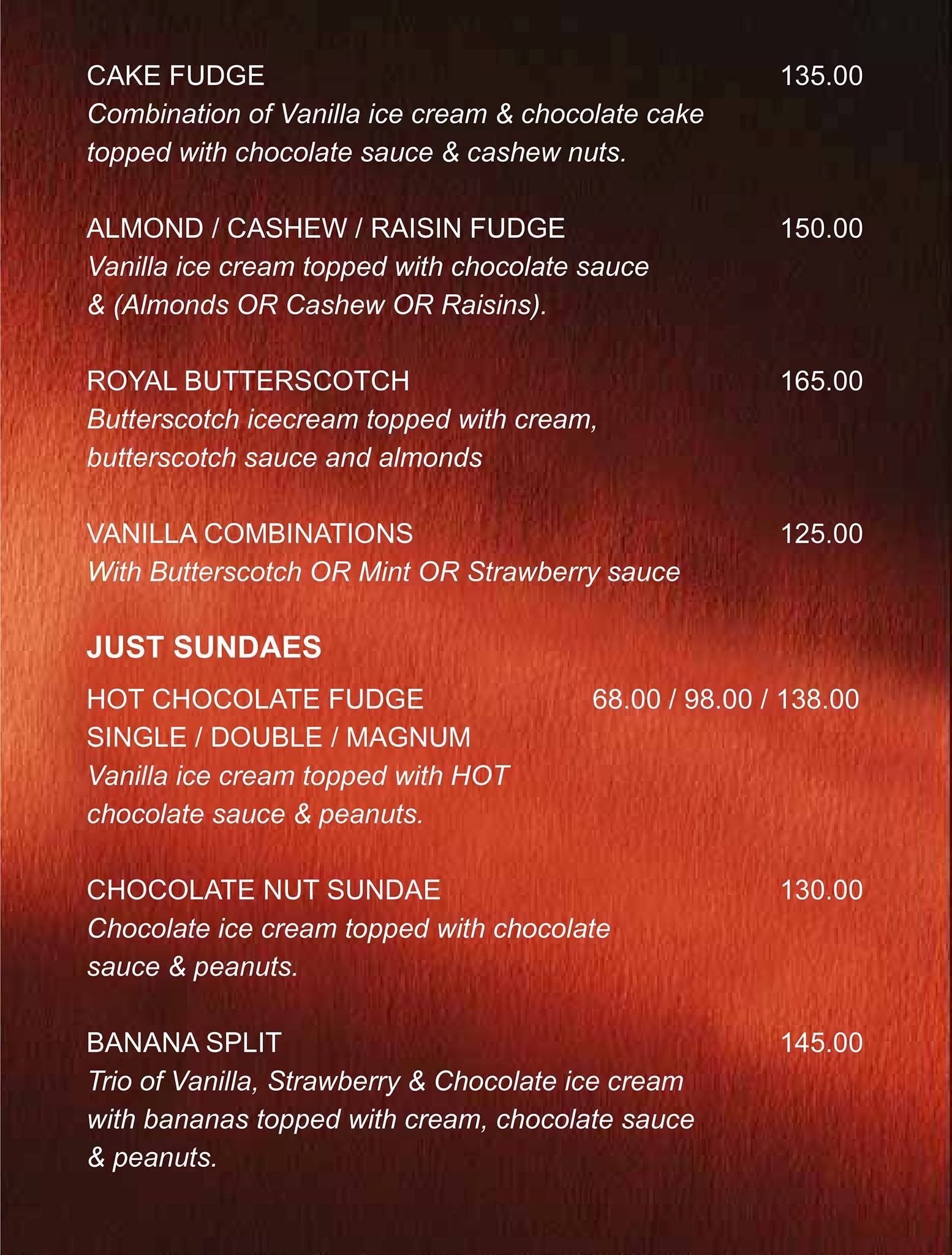 Plan B Cafe menu