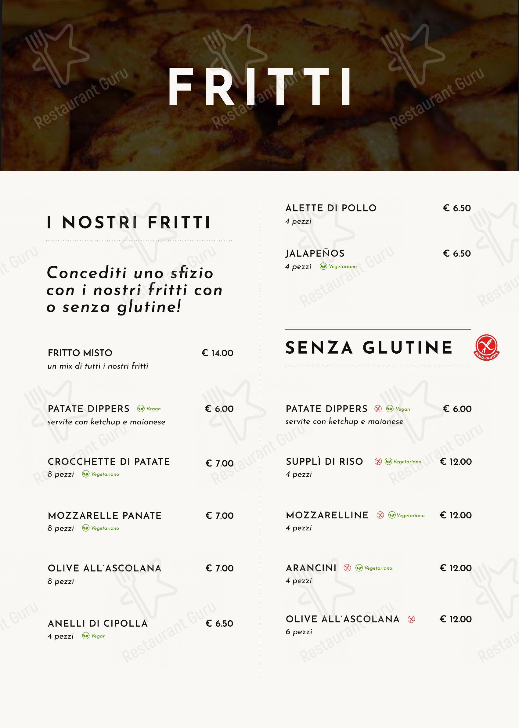 Menu per Pocanoja ristorante
