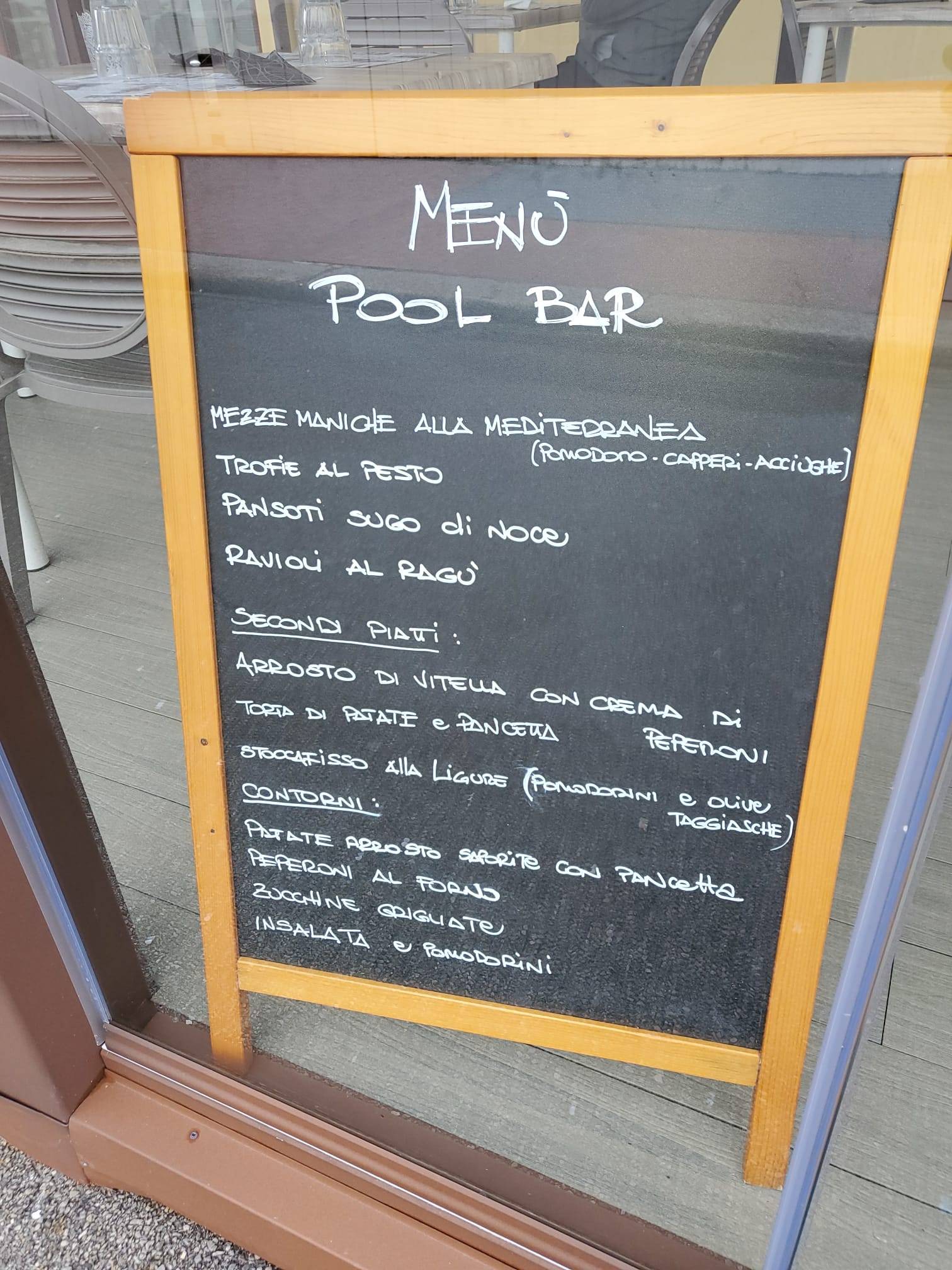 Menu di Pool Bar srl 