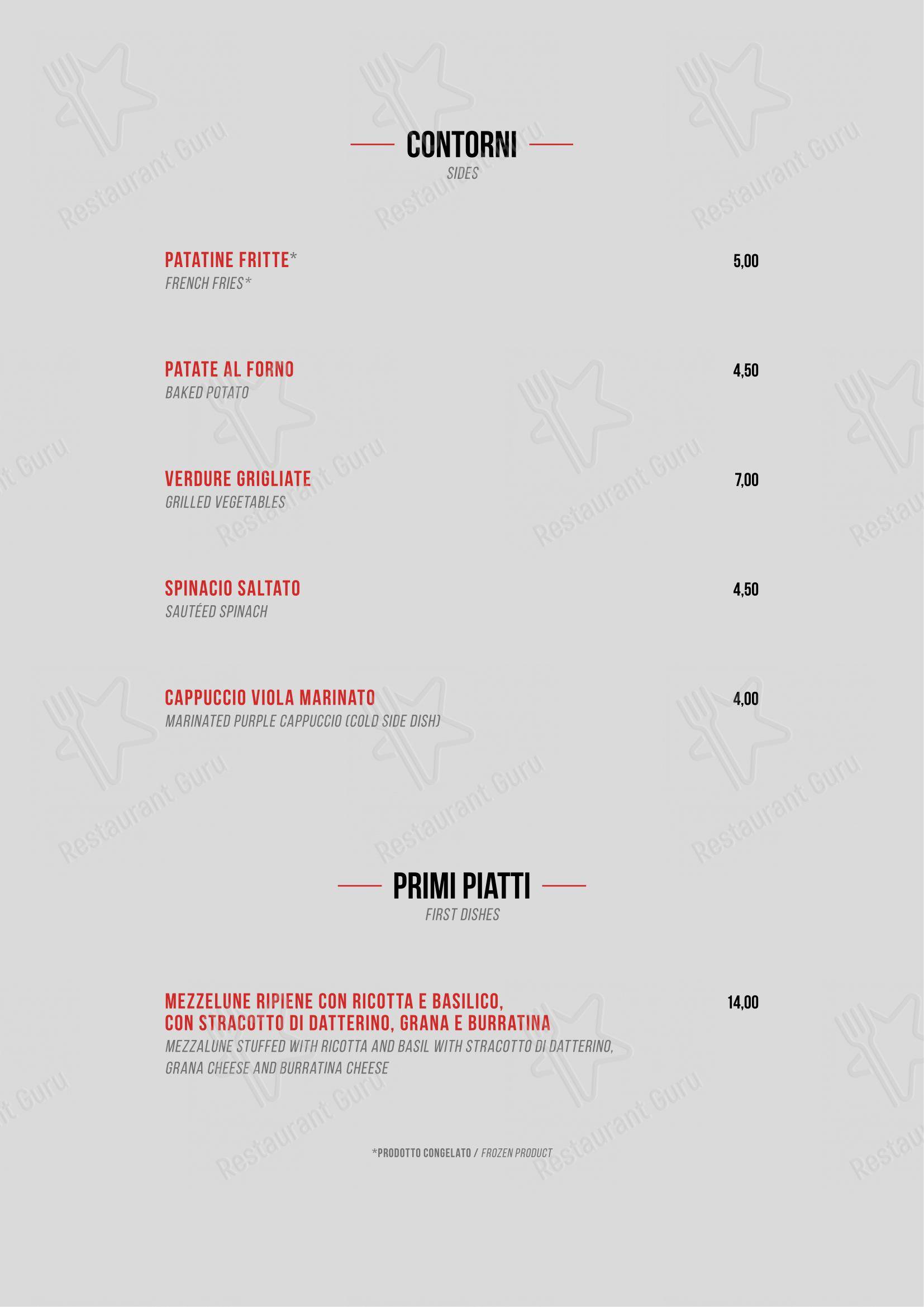 Menu per Porca Vacca in Dro