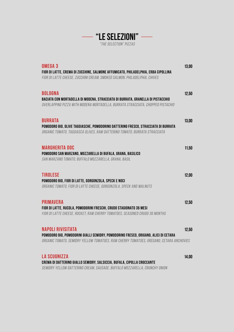 Menu di Porca Vacca 