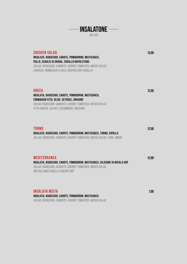 Menu di Porca Vacca 