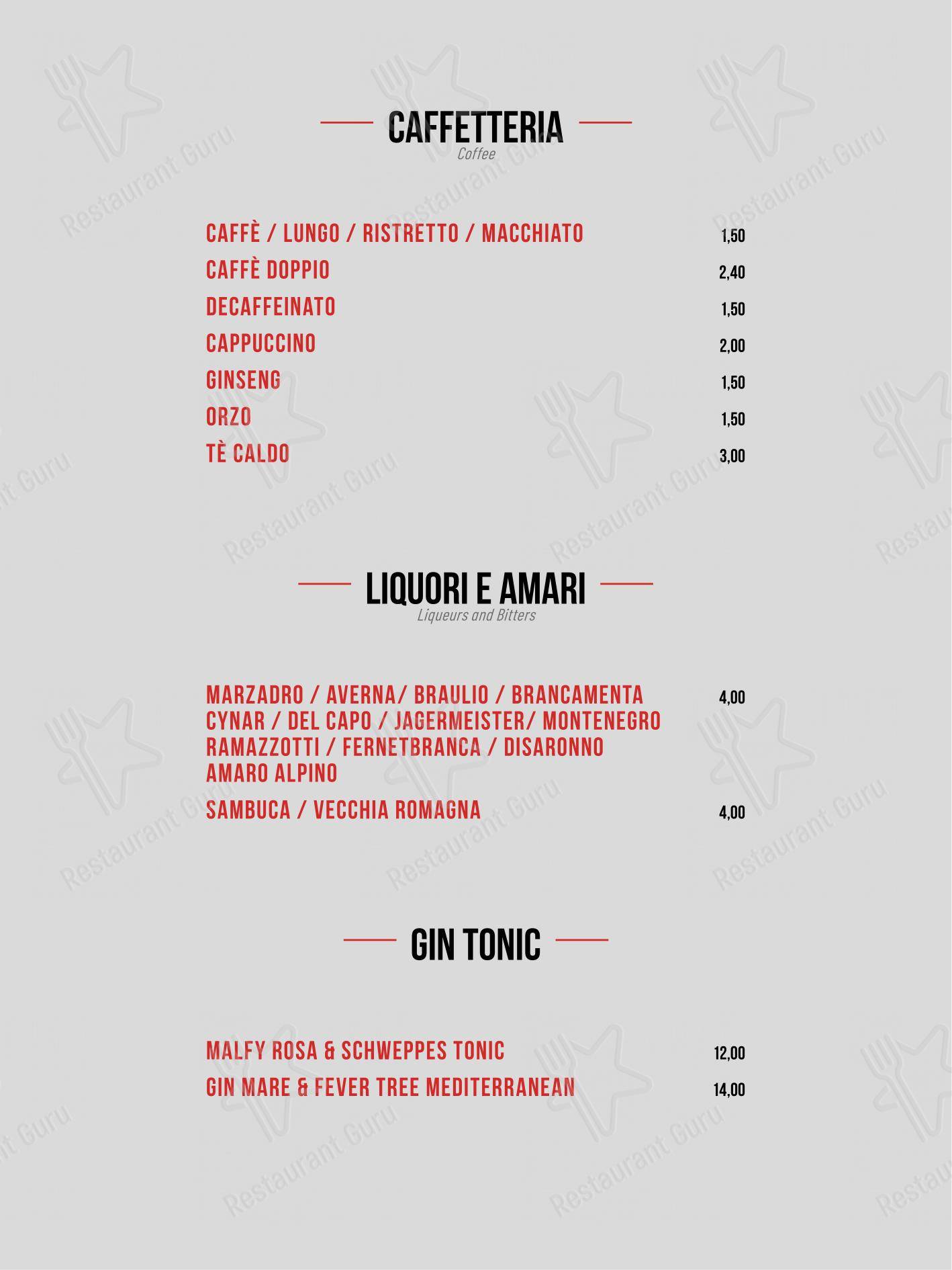 Menu per Porca Vacca ristorante