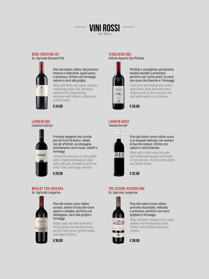 Menu di Porca Vacca 