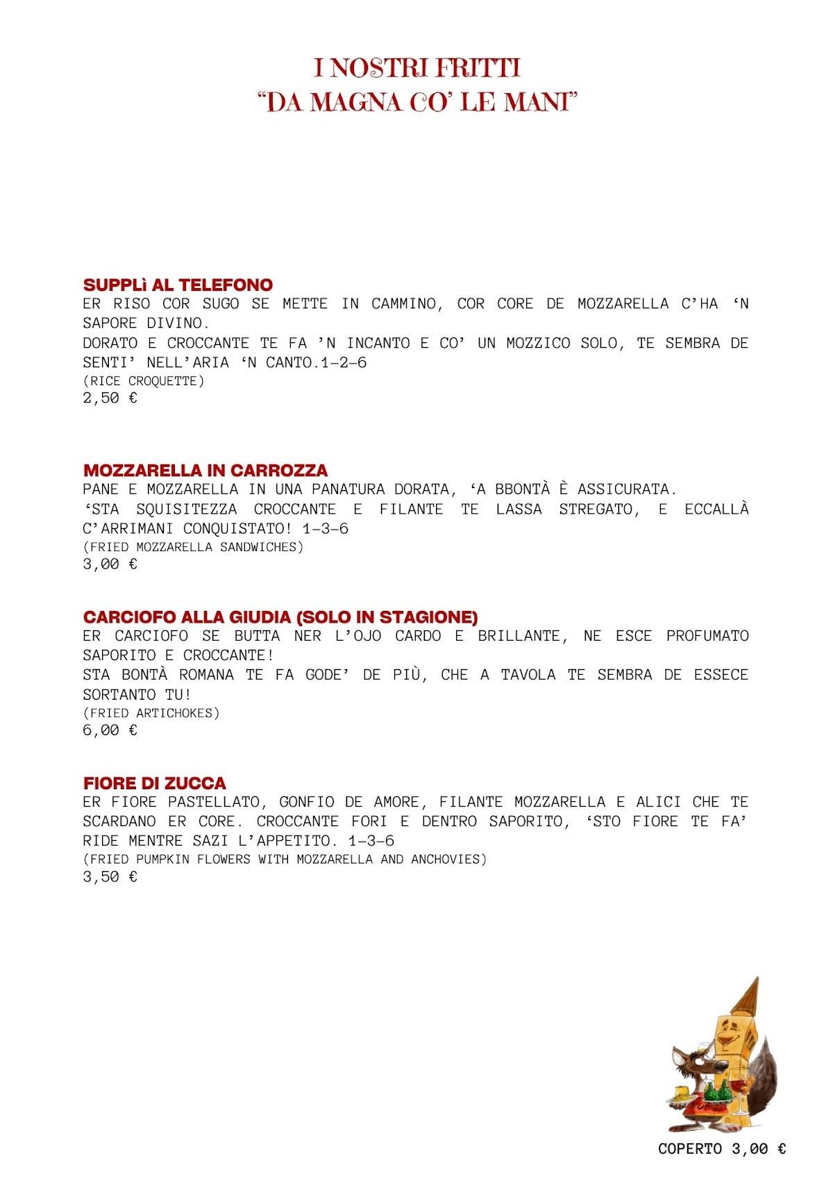 Menu di Al Campanile 