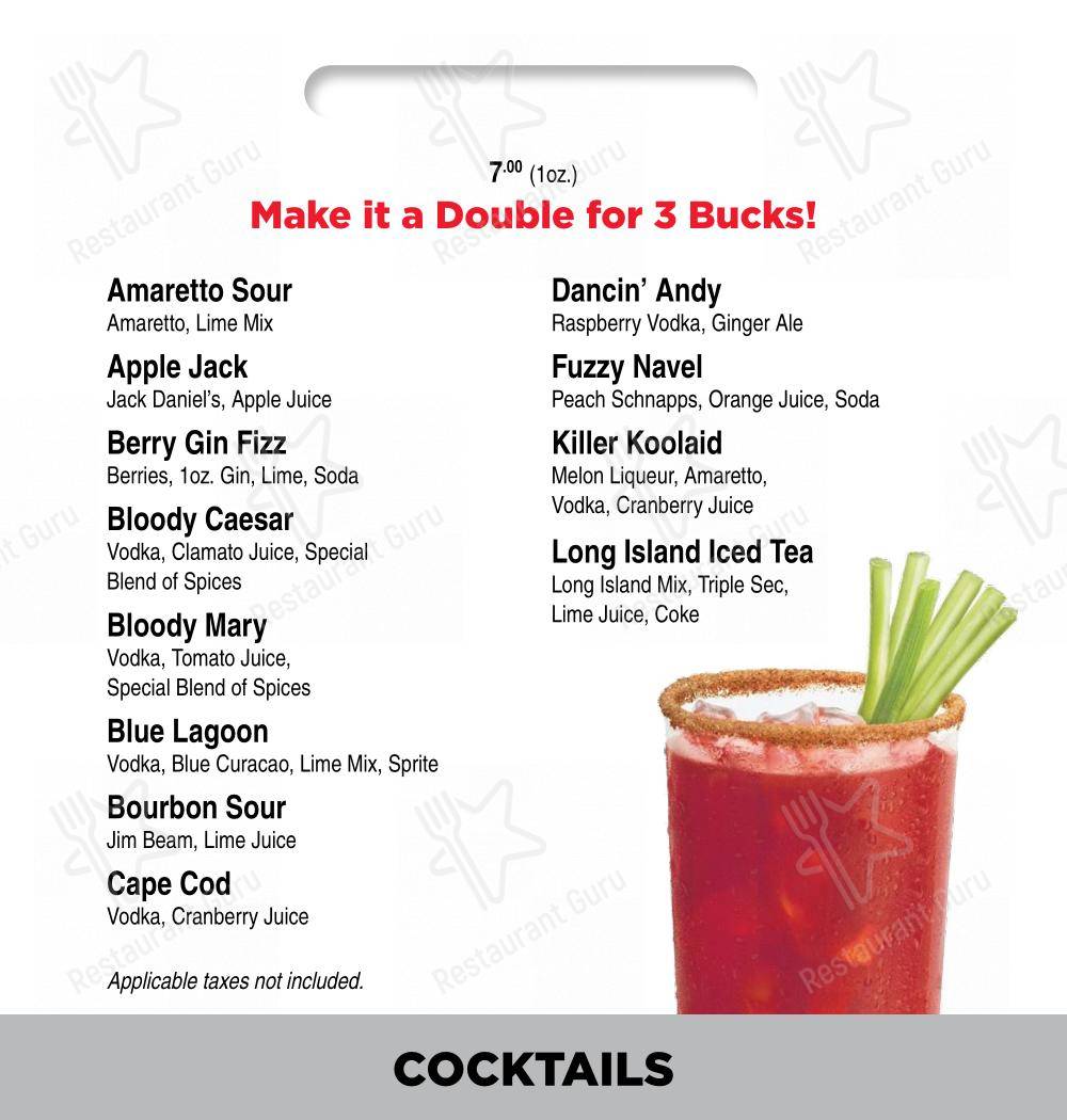 Menu pour Portly Piper Pub Ajax pub et bar