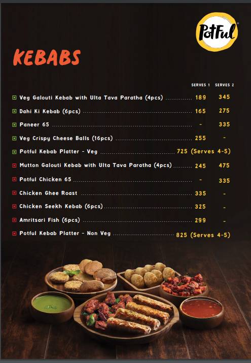 Potful Biryani, BEL Road menu