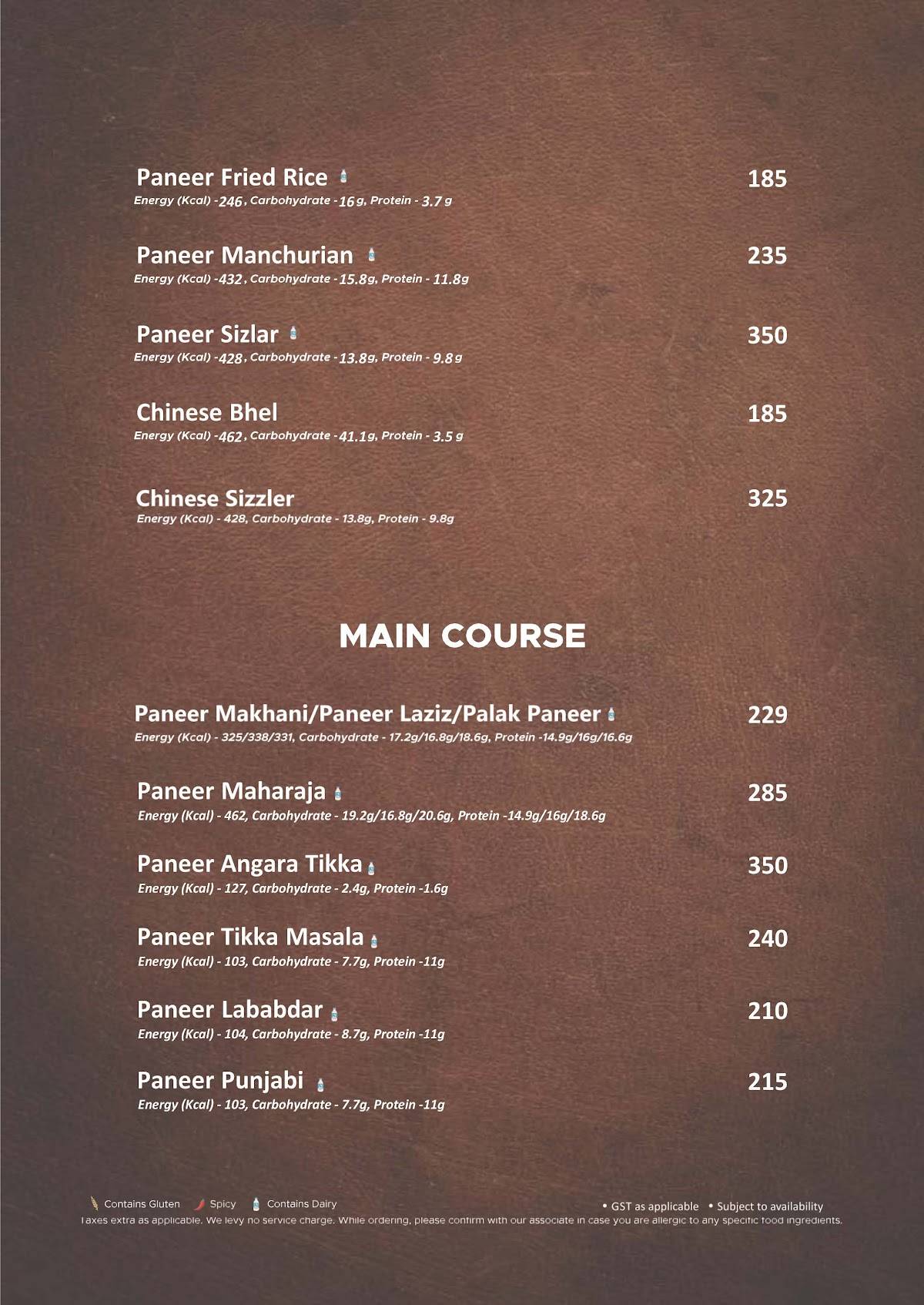 Prasadam Restaurant & Banquet, Jamnagar menu