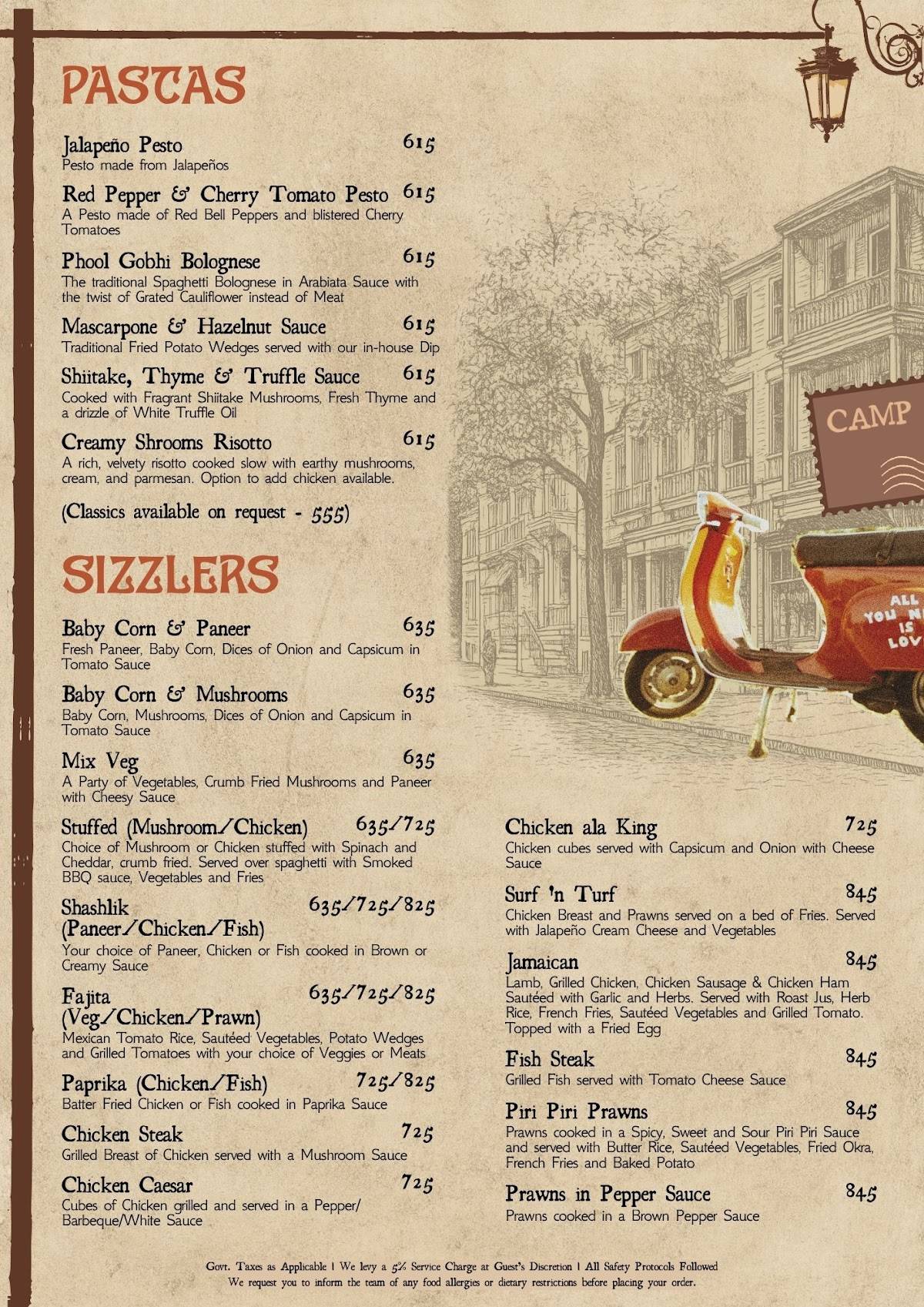 Prem's Baner menu