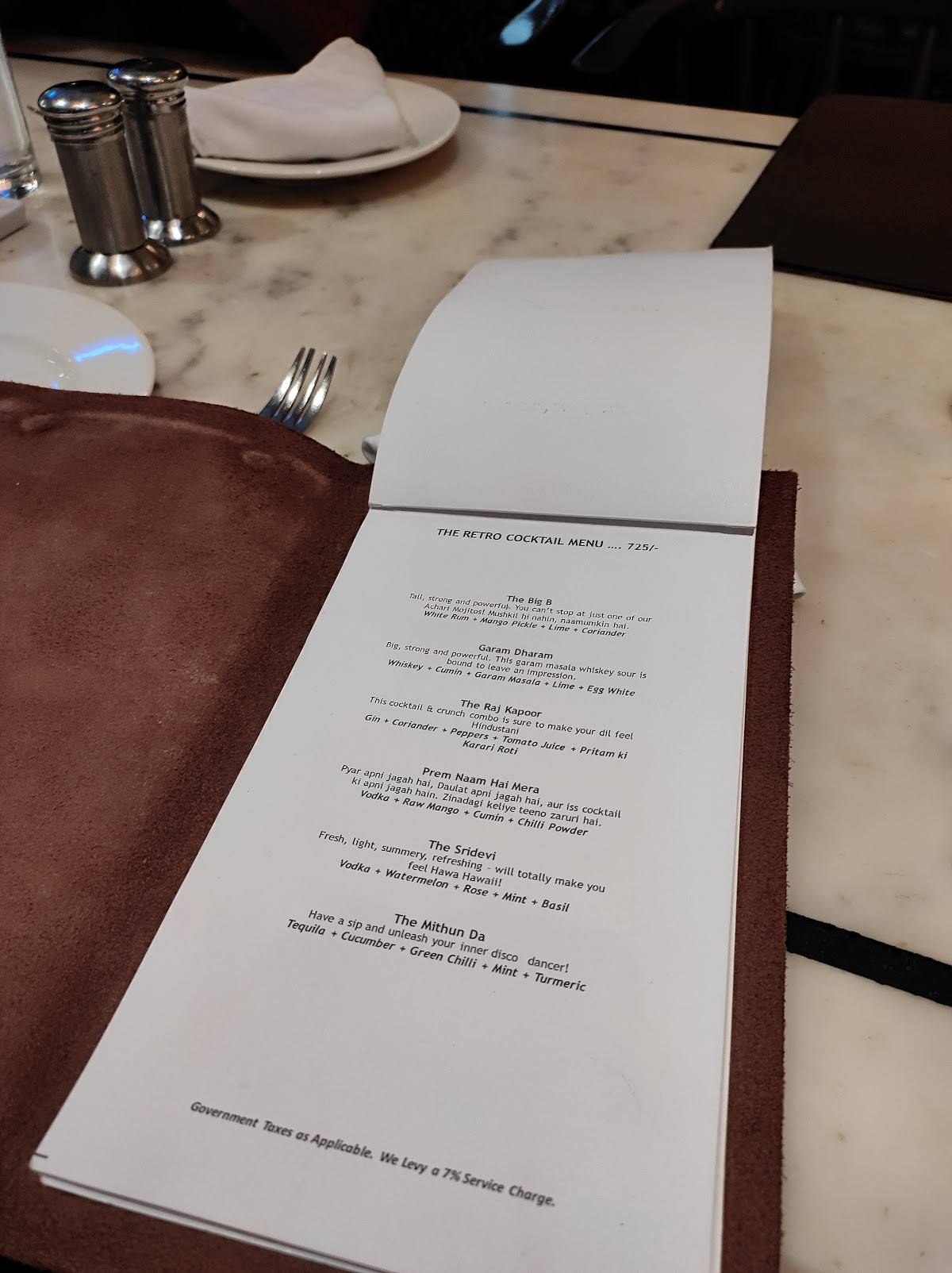 Pritam Da Dhaba menu